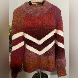 Molly Bracken Tie Dye Ombré Chevron Sweater Small